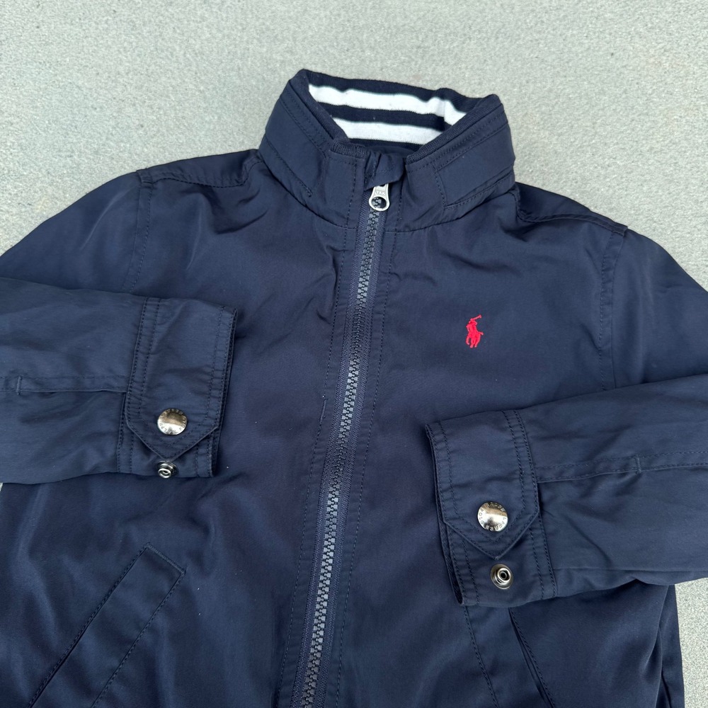 Polo Ralph Lauren Kids Navy Blue Windbreaker Jacket Red Pony 3T